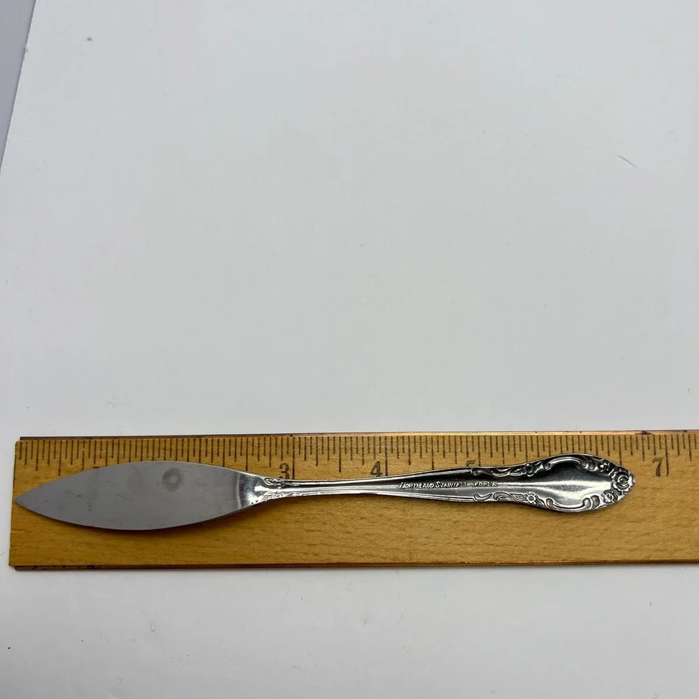 Oneida Northland Butter Knife Sugar Spoon Oval Bowl Stainless Royal Ballad Korea